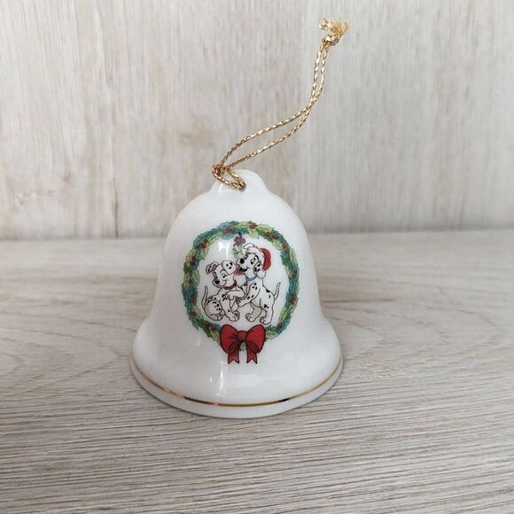 2 - VTG Disney Porcelain Christmas Bell Ornaments Grolier Collectibles 1994 - Picture 9 of 11